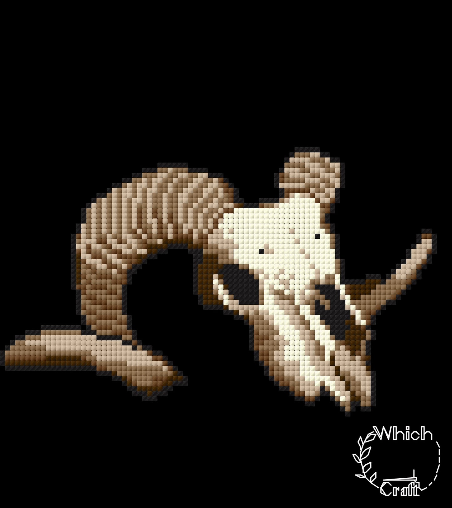Ram Skull Cross Stitch Pattern Digital Download